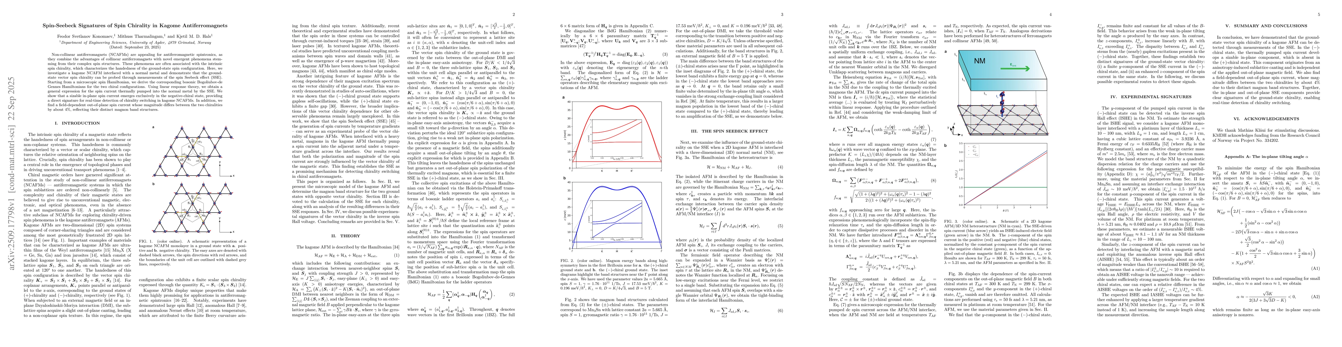 Thumbnail for Spin-Seebeck Signatures of Spin Chirality in Kagome Antiferromagnets