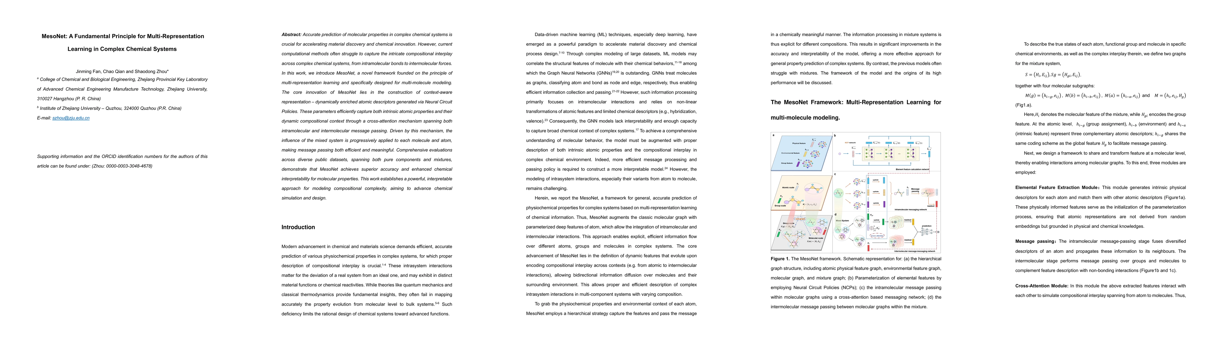 Thumbnail for MesoNet: A Fundamental Principle for Multi-Representation Learning in
  Complex Chemical Systems