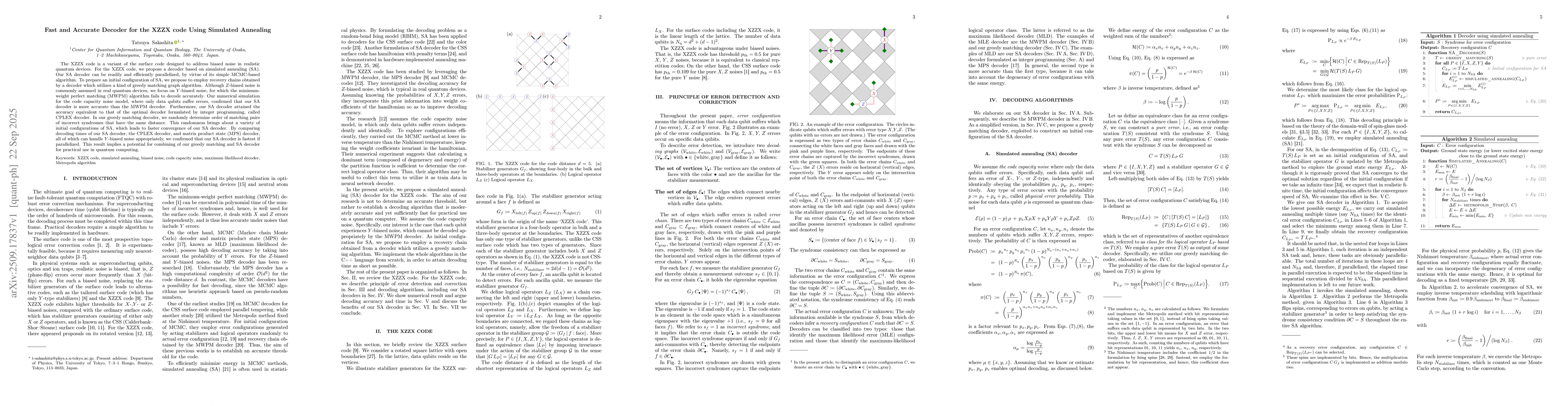 Thumbnail for Fast and Accurate Decoder for the XZZX code Using Simulated Annealing