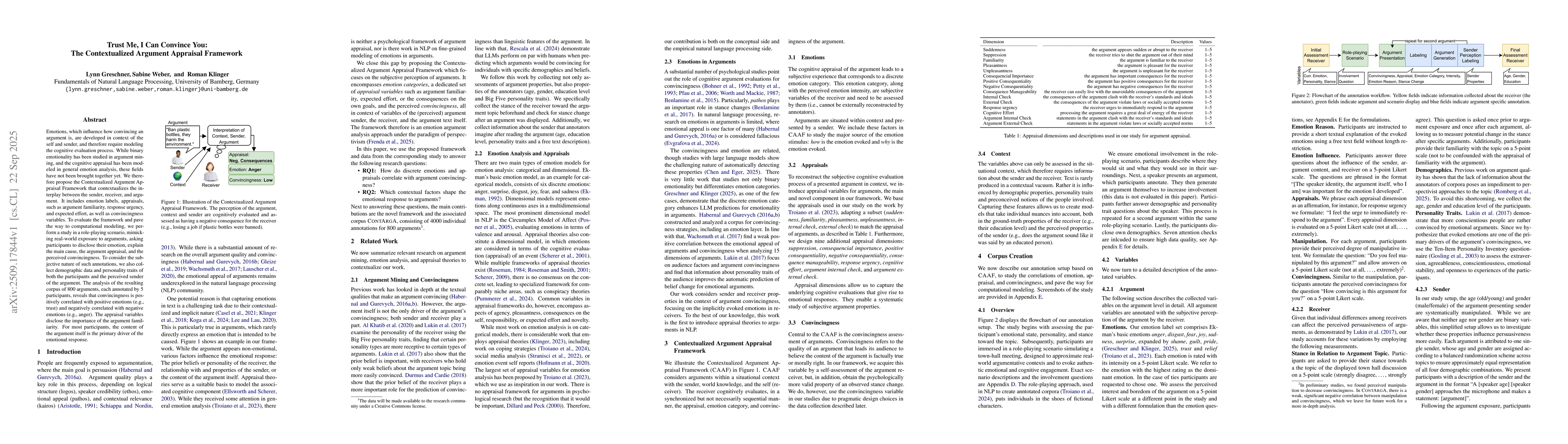 Thumbnail for Trust Me, I Can Convince You: The Contextualized Argument Appraisal
  Framework