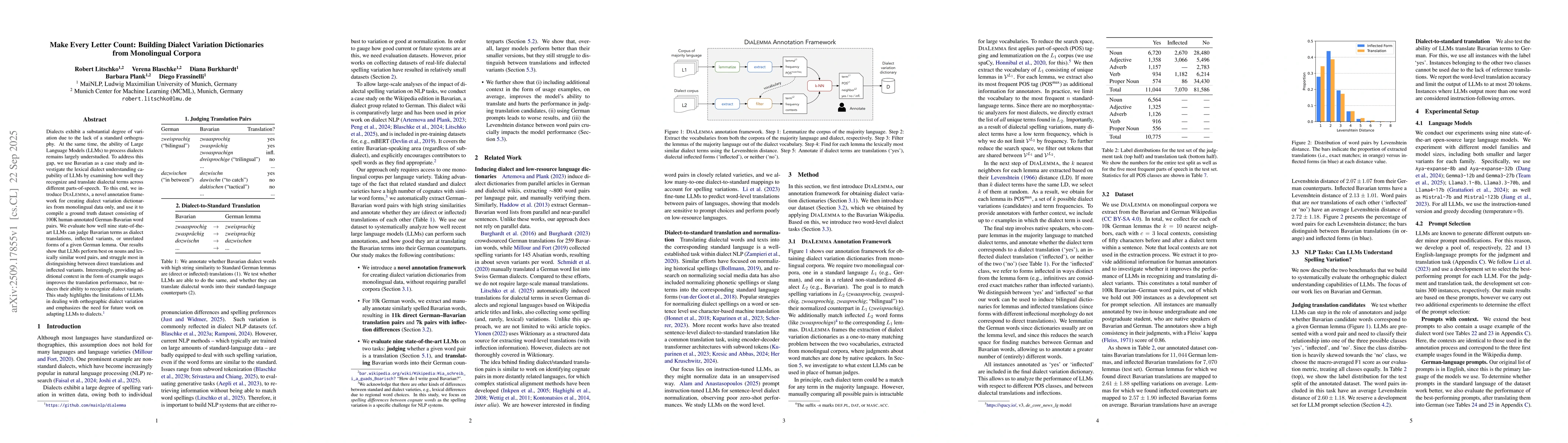 Thumbnail for Make Every Letter Count: Building Dialect Variation Dictionaries from
  Monolingual Corpora