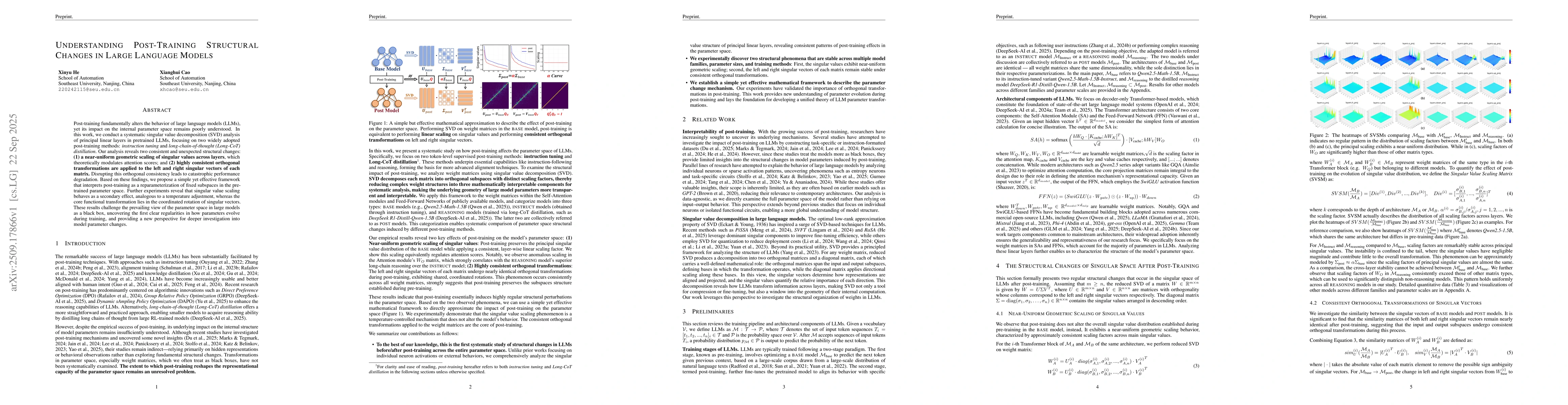 Thumbnail for Understanding Post-Training Structural Changes in Large Language Models