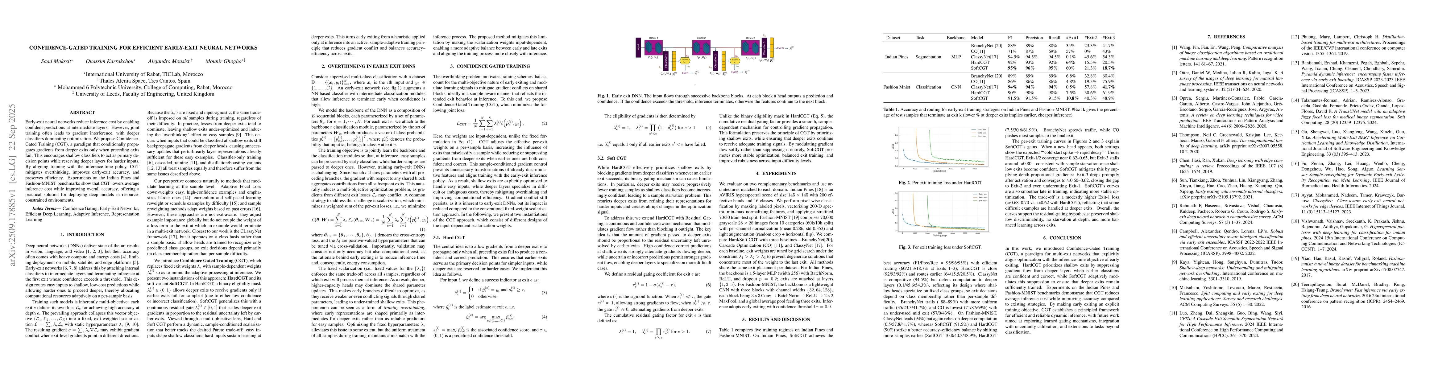 Thumbnail for Confidence-gated training for efficient early-exit neural networks