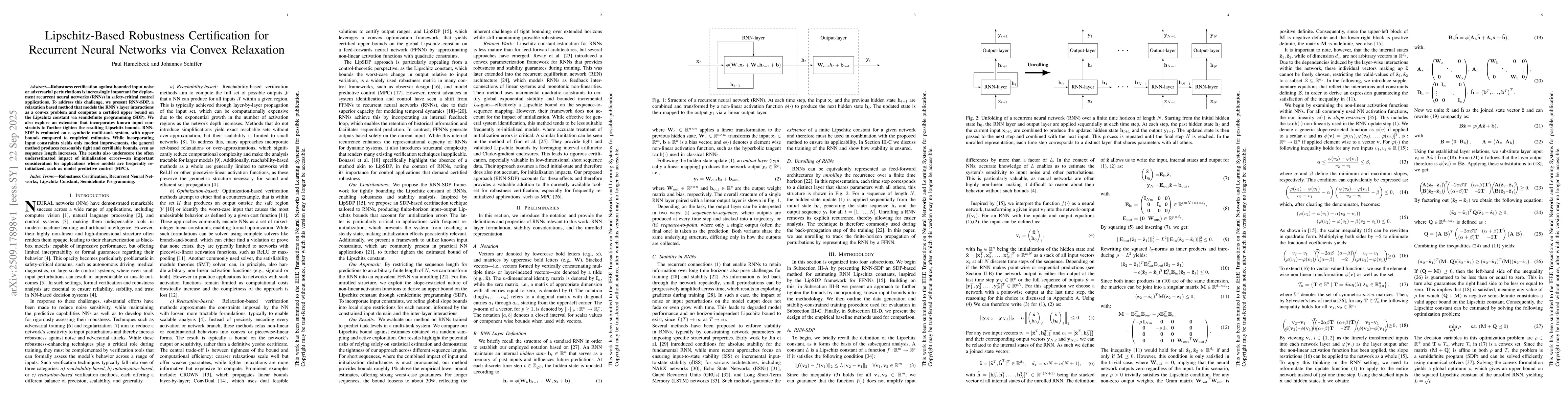 Thumbnail for Lipschitz-Based Robustness Certification for Recurrent Neural Networks
  via Convex Relaxation