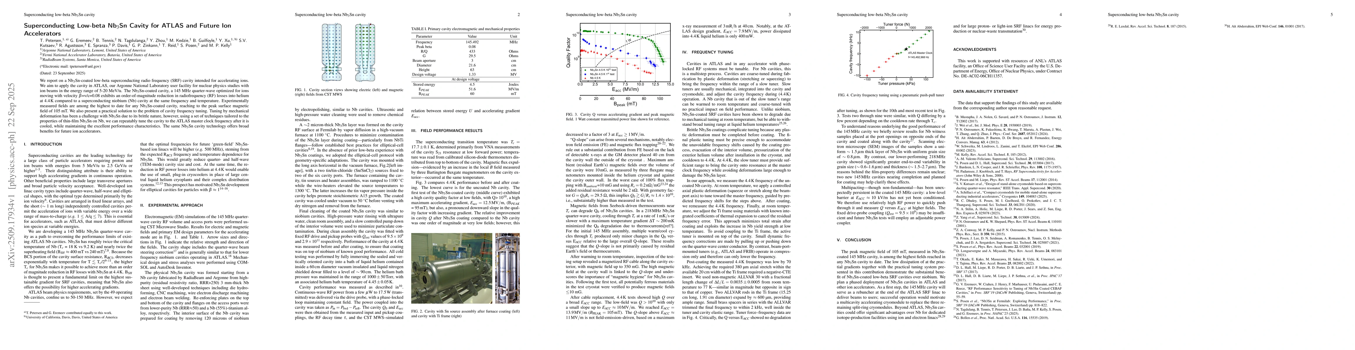 Thumbnail for Superconducting Low-beta Nb$_3$Sn Cavity for ATLAS and Future Ion
  Accelerators