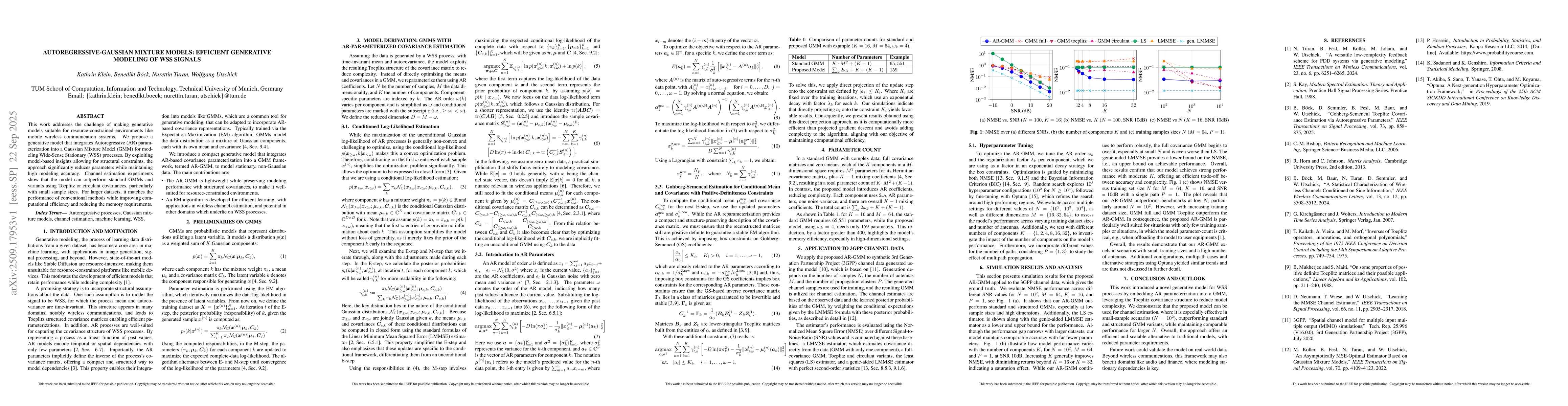 Thumbnail for Autoregressive-Gaussian Mixture Models: Efficient Generative Modeling of
  WSS Signals