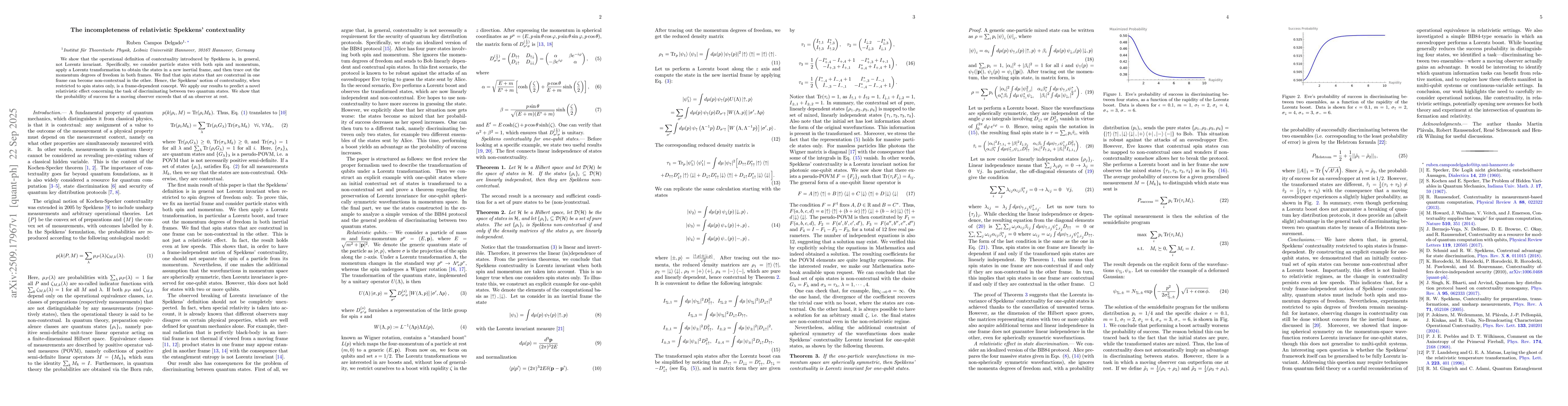 Thumbnail for The incompleteness of relativistic Spekkens' contextuality