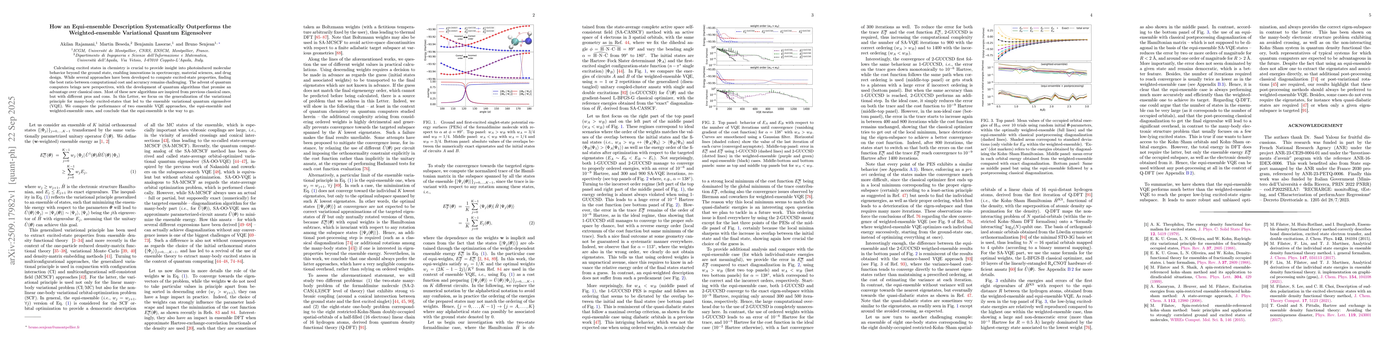 Thumbnail for How an Equi-ensemble Description Systematically Outperforms the
  Weighted-ensemble Variational Quantum Eigensolver