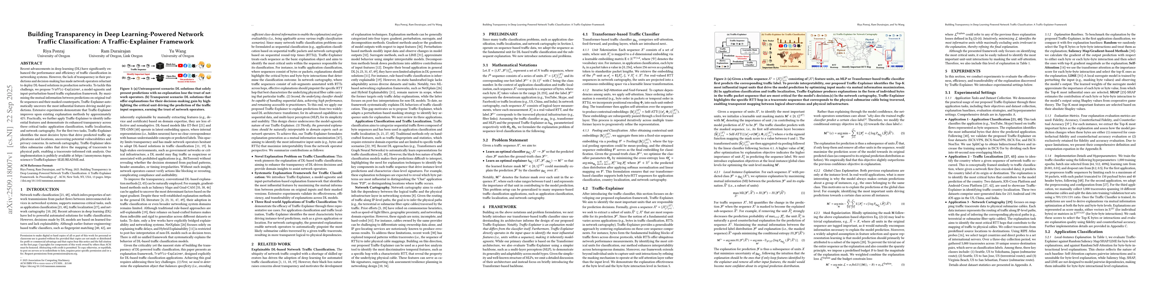 Thumbnail for Building Transparency in Deep Learning-Powered Network Traffic
  Classification: A Traffic-Explainer Framework