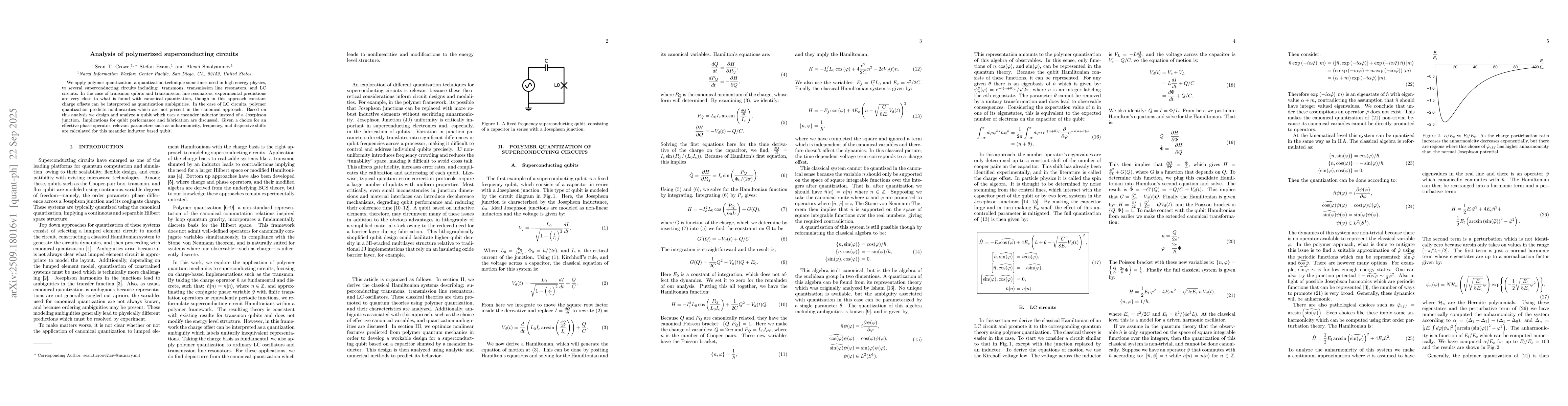 Thumbnail for Analysis of polymerized superconducting circuits