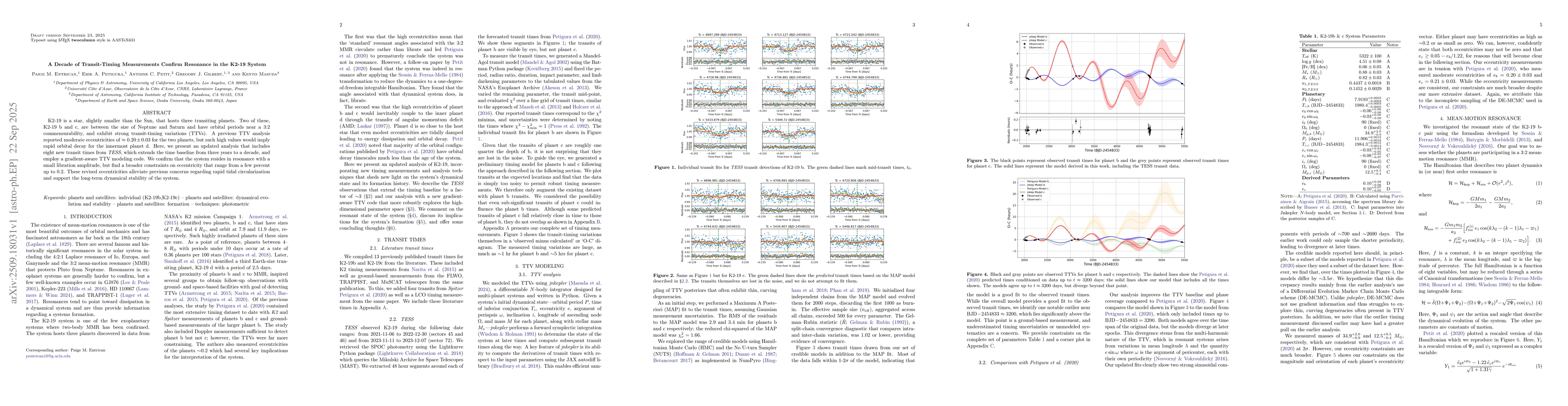 Thumbnail for A Decade of Transit-Timing Measurements Confirm Resonance in the K2-19
  System