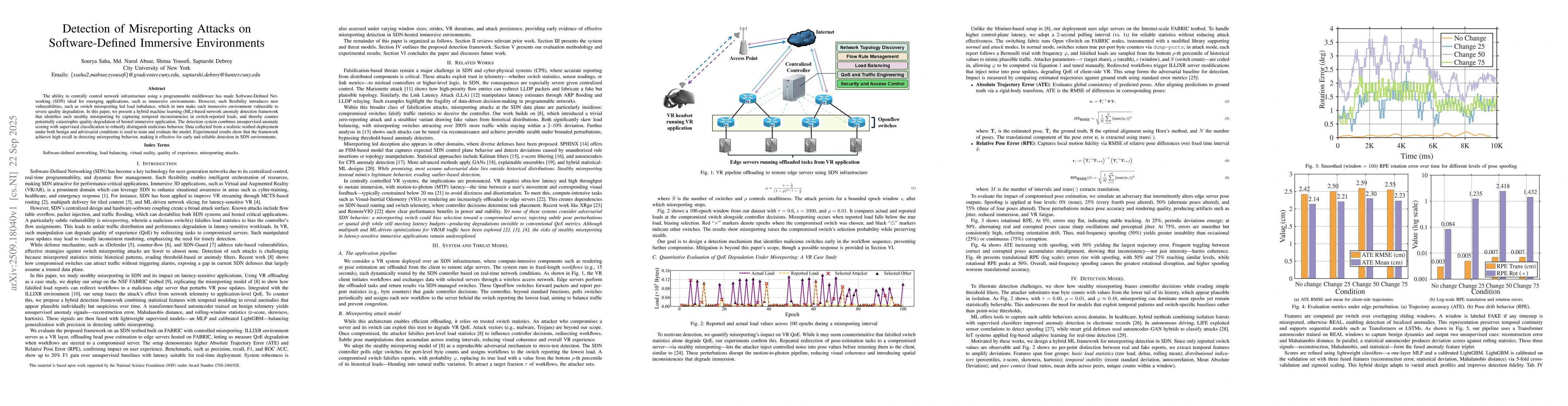 Thumbnail for Detection of Misreporting Attacks on Software-Defined Immersive
  Environments