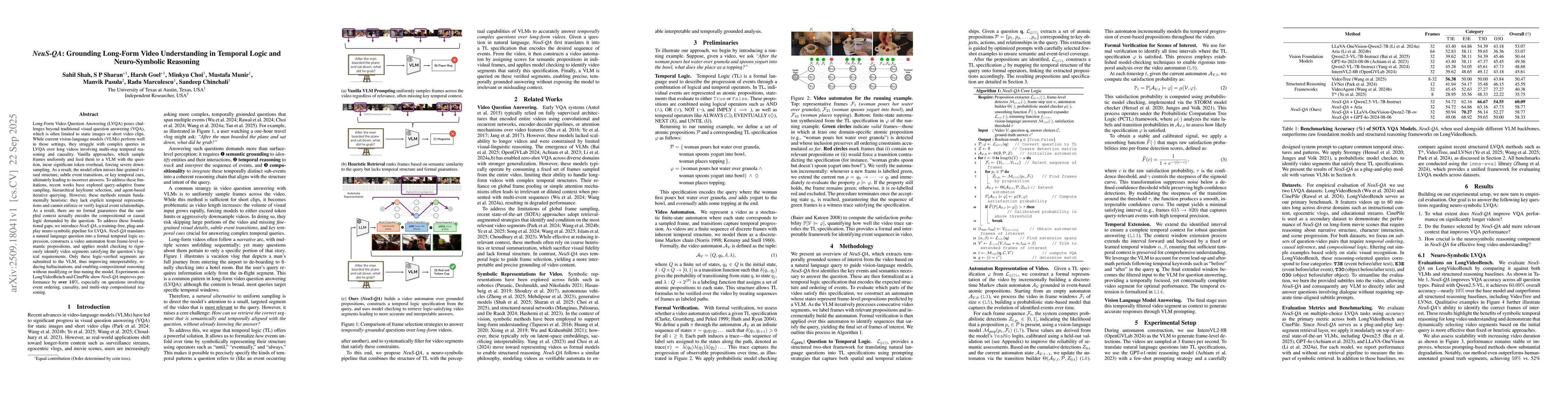 Thumbnail for NeuS-QA: Grounding Long-Form Video Understanding in Temporal Logic and
  Neuro-Symbolic Reasoning