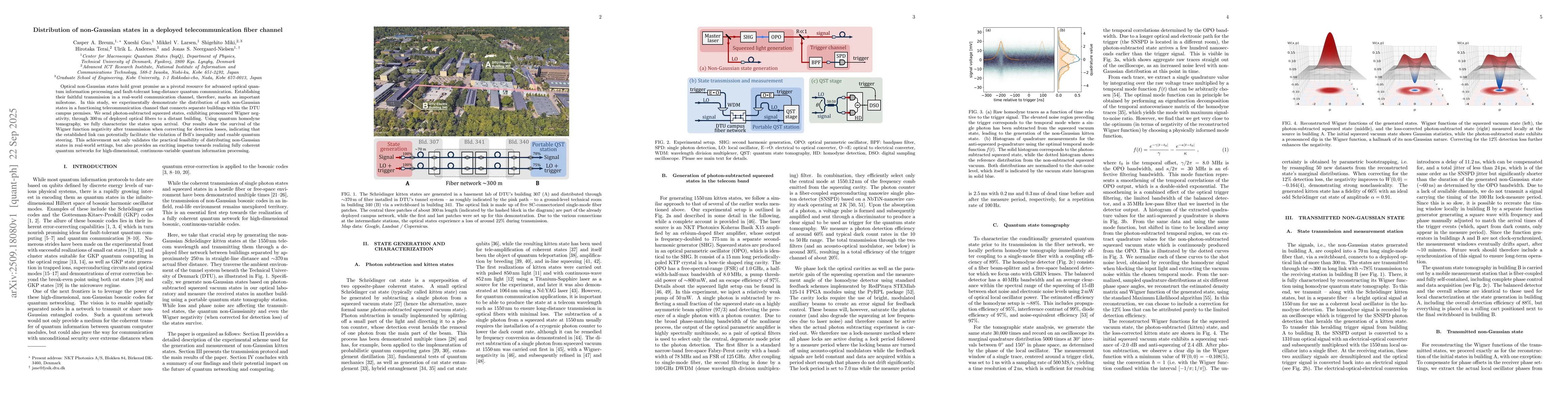 Thumbnail for Distribution of non-Gaussian states in a deployed telecommunication
  fiber channel