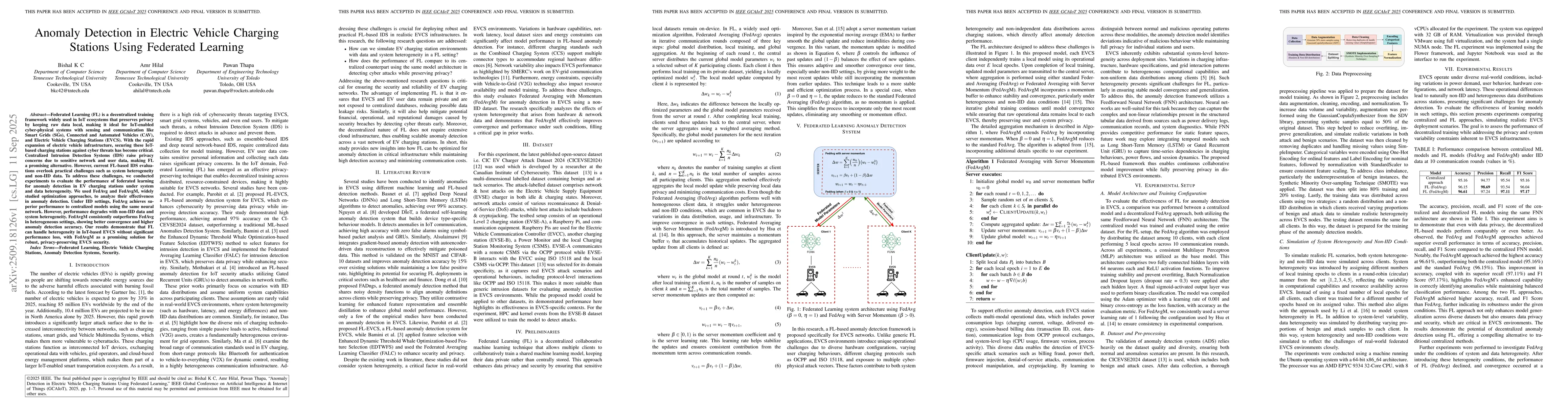 Thumbnail for Anomaly Detection in Electric Vehicle Charging Stations Using Federated
  Learning