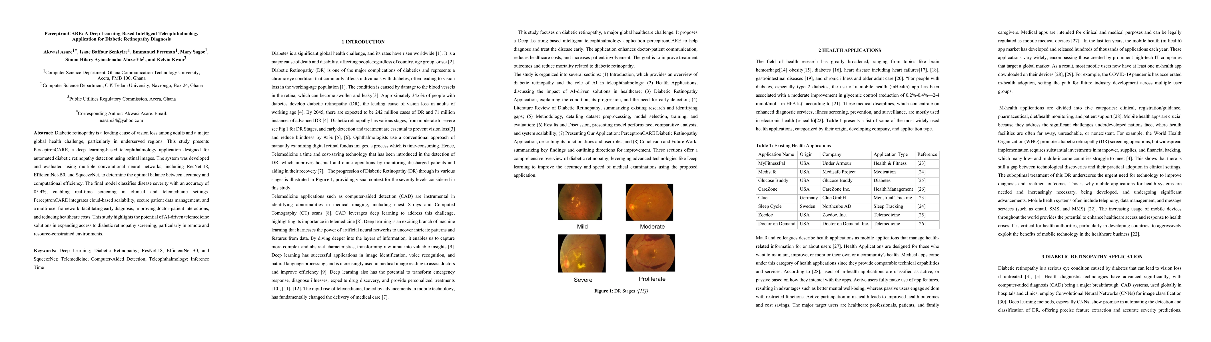 Thumbnail for PerceptronCARE: A Deep Learning-Based Intelligent Teleophthalmology
  Application for Diabetic Retinopathy Diagnosis