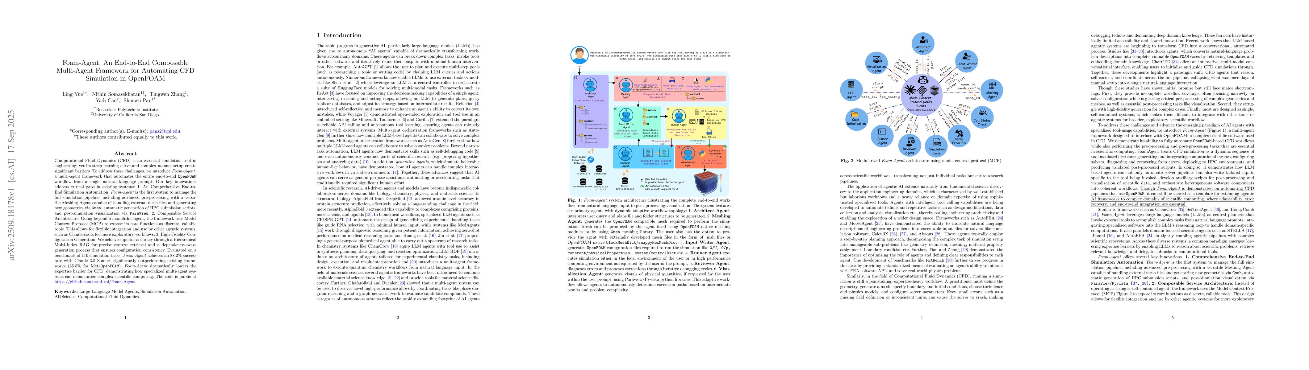 Thumbnail for Foam-Agent: An End-to-End Composable Multi-Agent Framework for
  Automating CFD Simulation in OpenFOAM