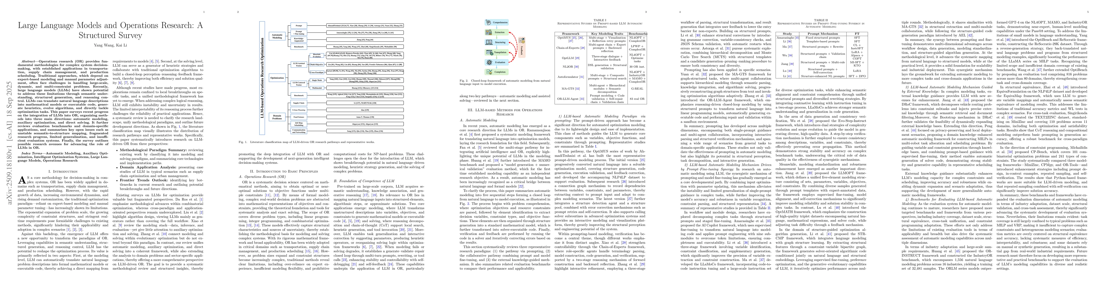 Thumbnail for Large Language Models and Operations Research: A Structured Survey
