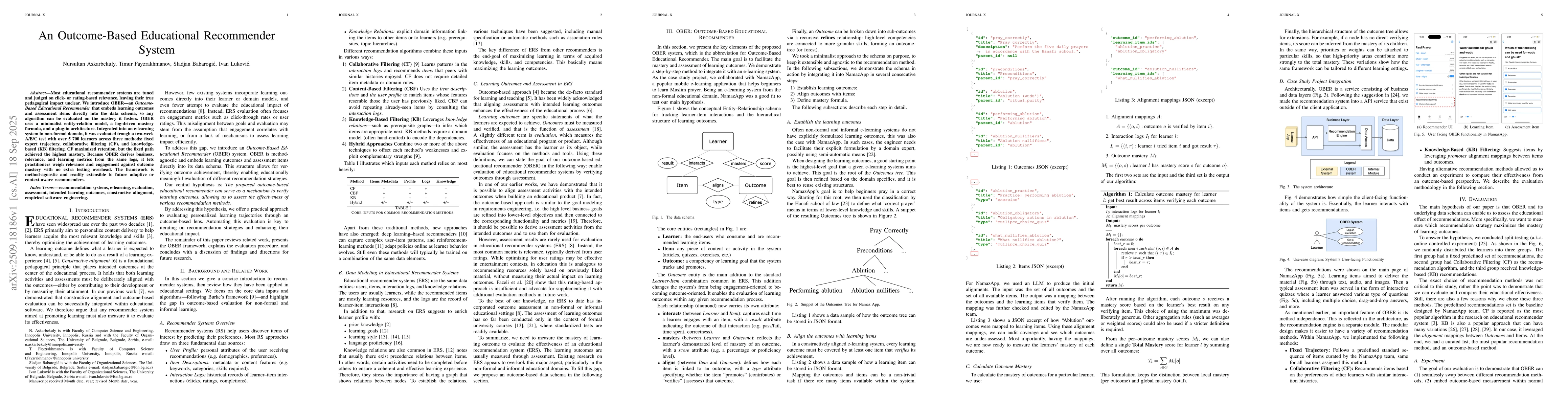 Thumbnail for An Outcome-Based Educational Recommender System