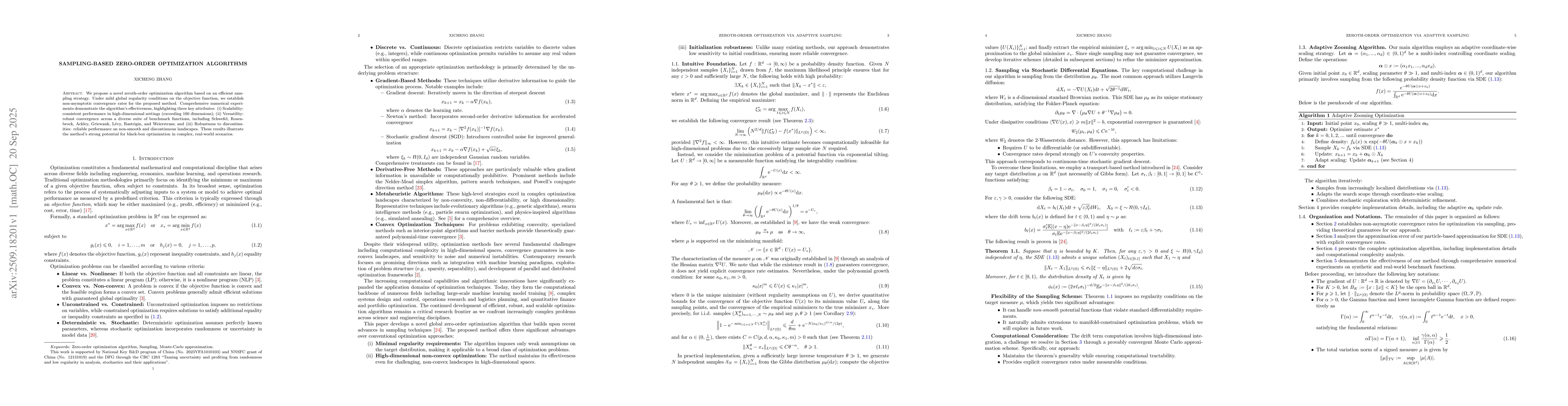 Thumbnail for Sampling-Based Zero-Order Optimization Algorithms