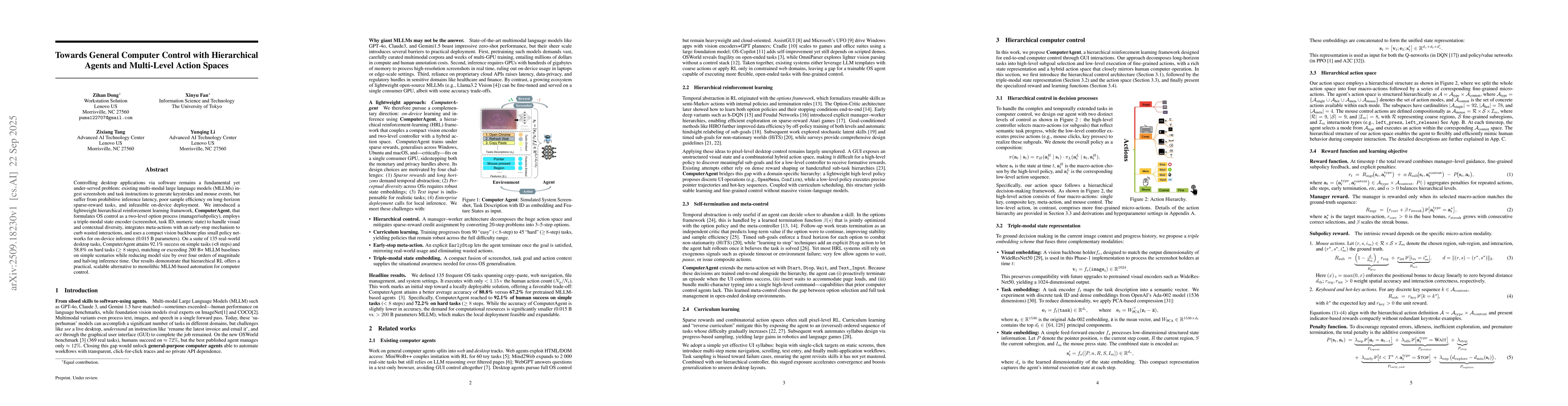 Thumbnail for Towards General Computer Control with Hierarchical Agents and
  Multi-Level Action Spaces