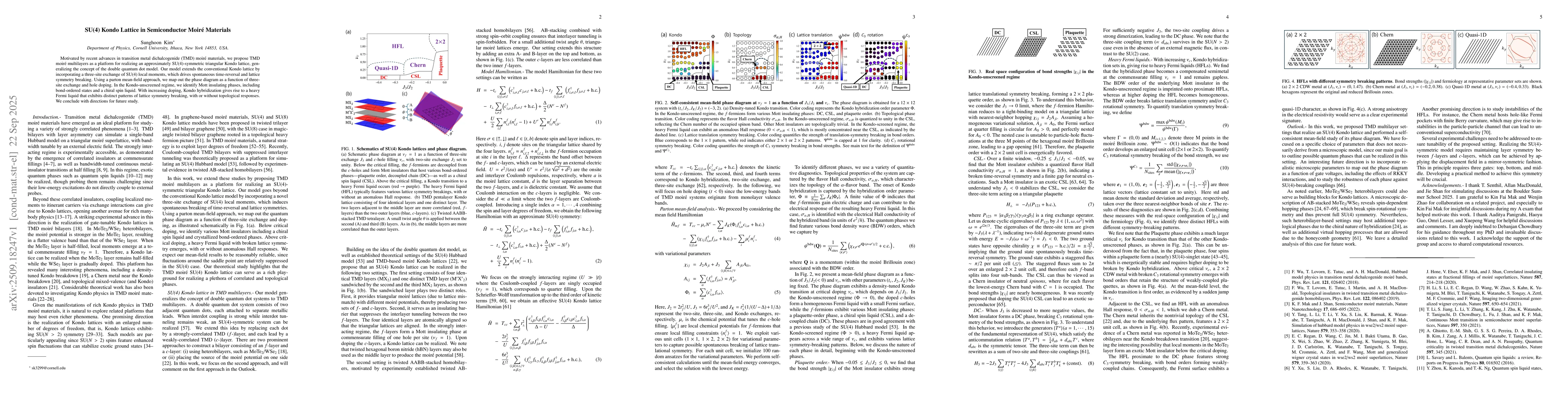 Thumbnail for SU(4) Kondo Lattice in Semiconductor Moiré Materials
