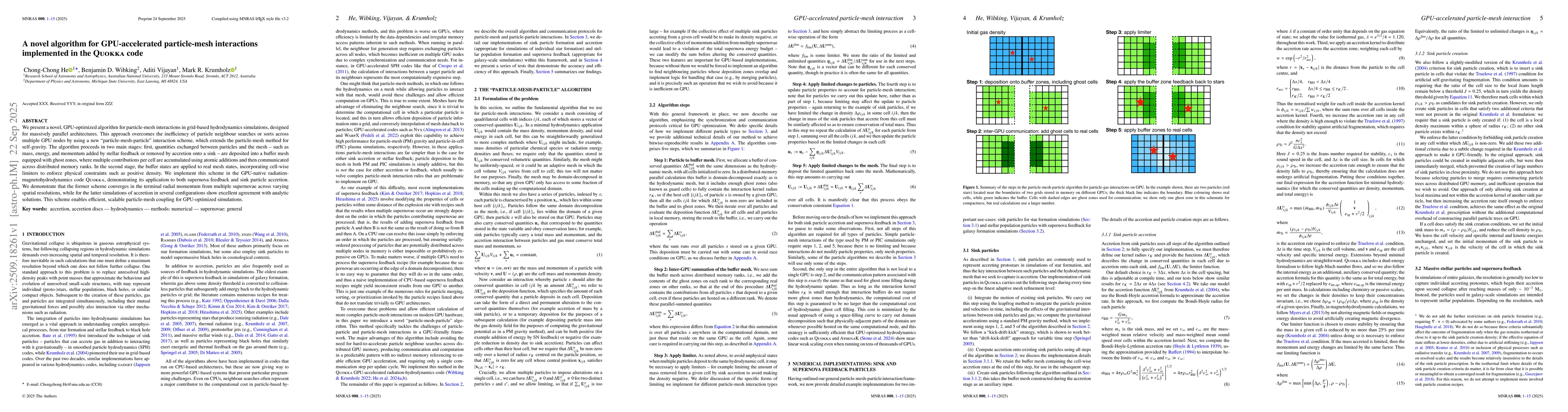 Thumbnail for A novel algorithm for GPU-accelerated particle-mesh interactions
  implemented in the QUOKKA code