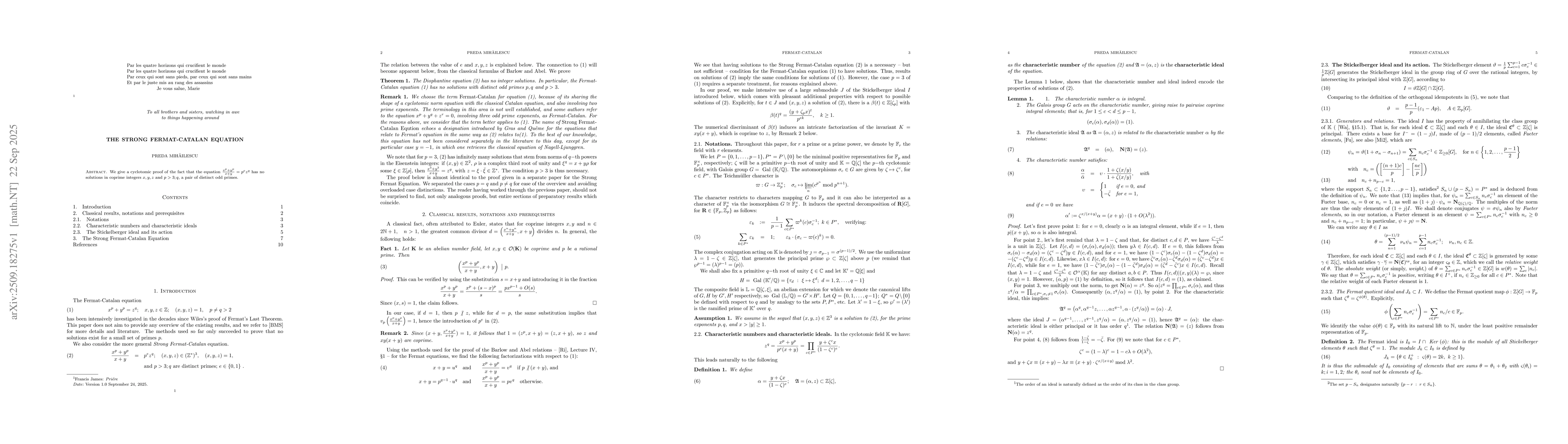 Thumbnail for The strong Fermat-Catalan Equation