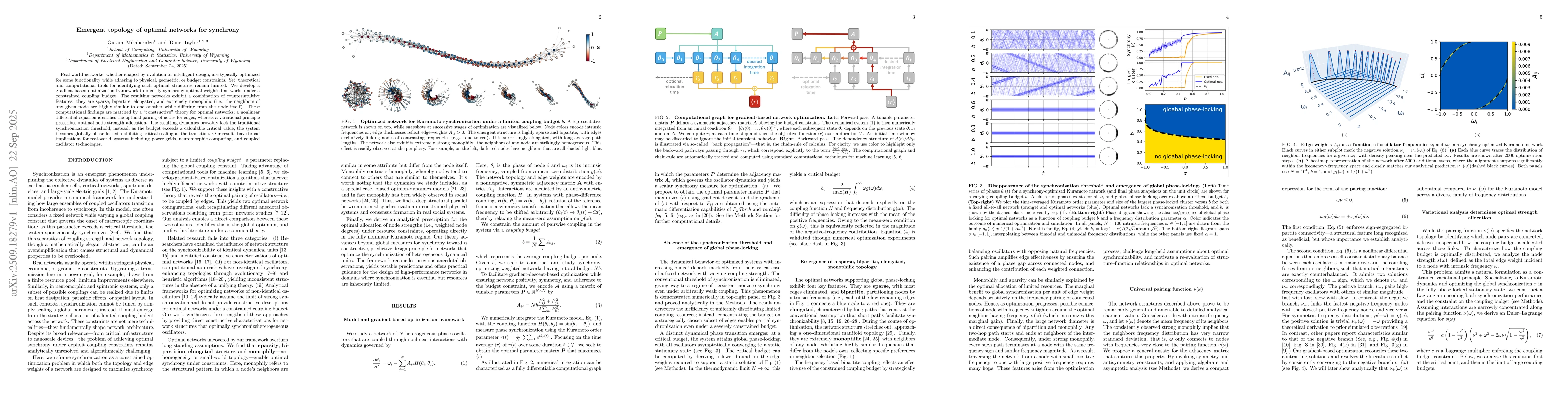 Thumbnail for Emergent topology of optimal networks for synchrony