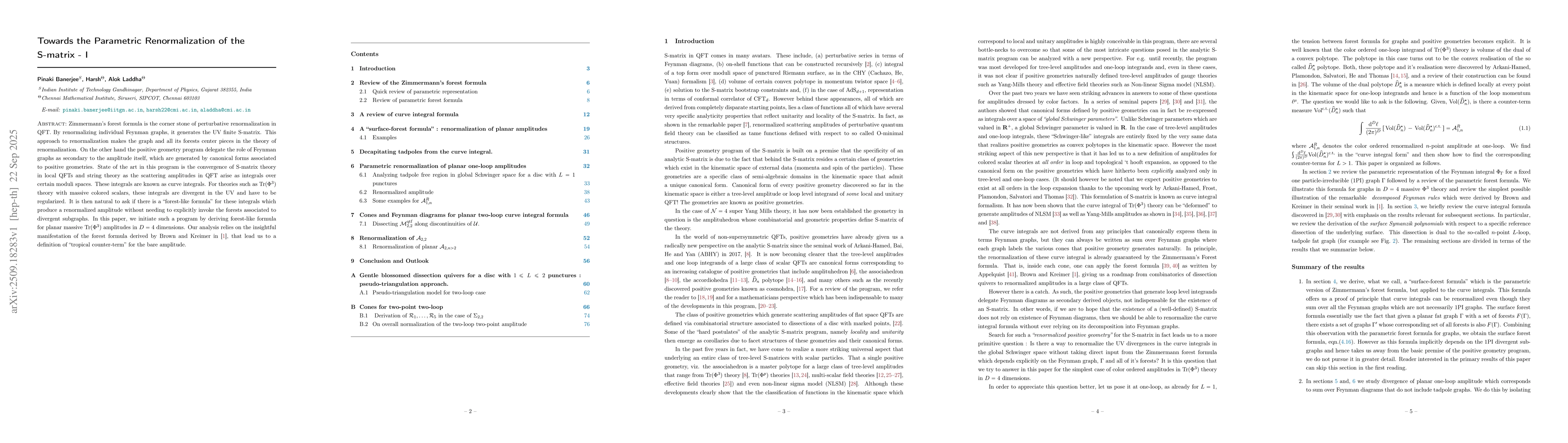 Thumbnail for Towards the Parametric Renormalization of the S-matrix - I