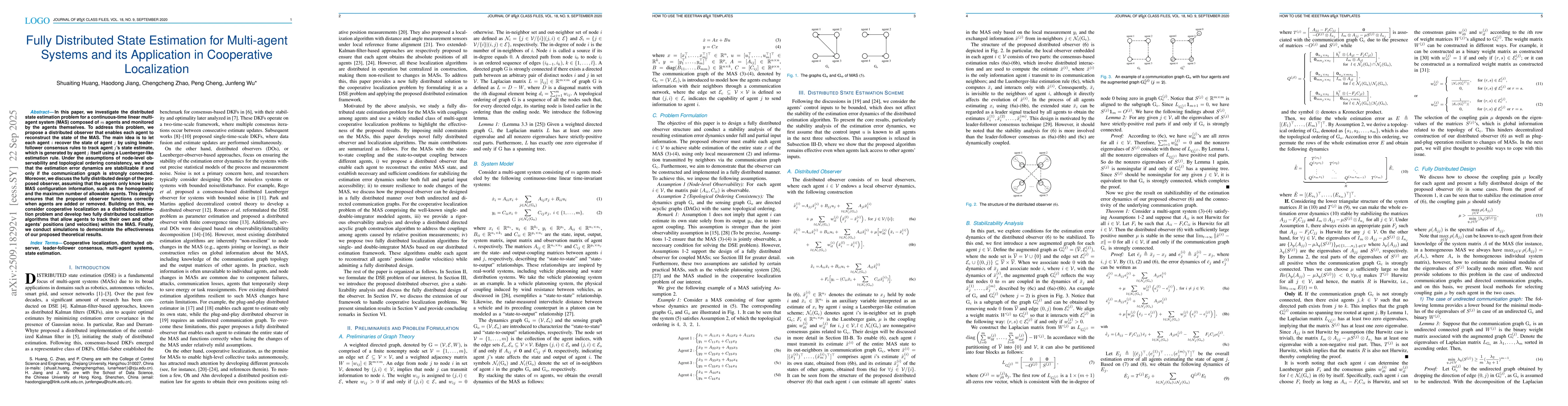 Thumbnail for Fully Distributed State Estimation for Multi-agent Systems and its
  Application in Cooperative Localization