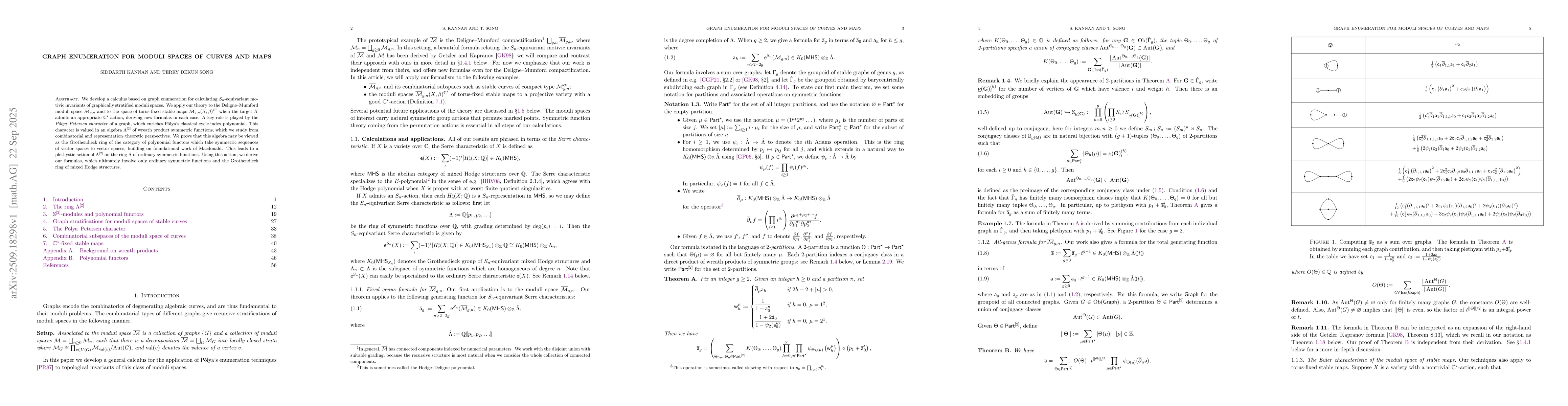 Thumbnail for Graph enumeration for moduli spaces of curves and maps