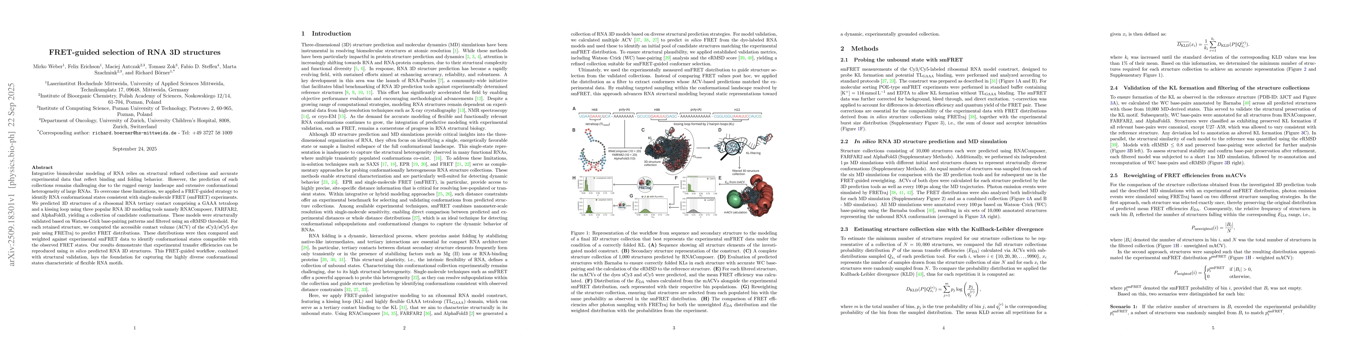 Thumbnail for FRET-guided selection of RNA 3D structures