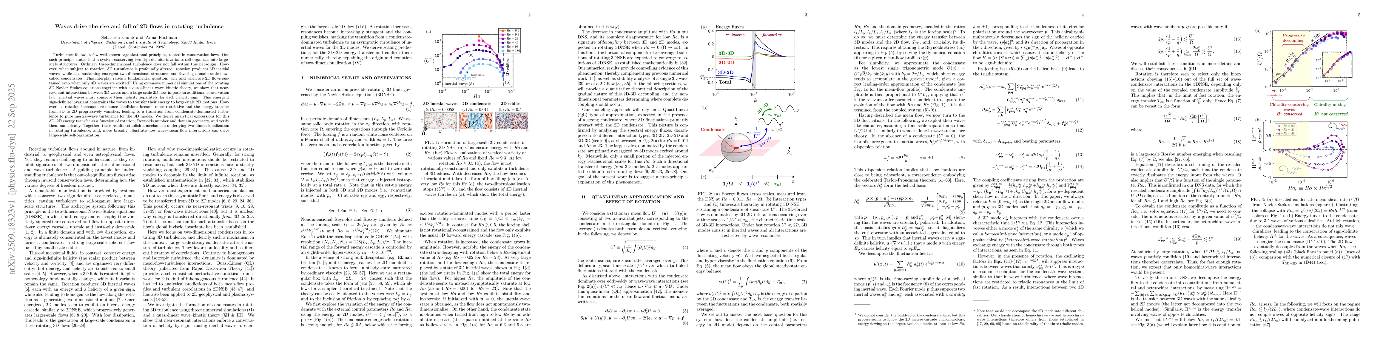 Thumbnail for Waves drive the rise and fall of 2D flows in rotating turbulence