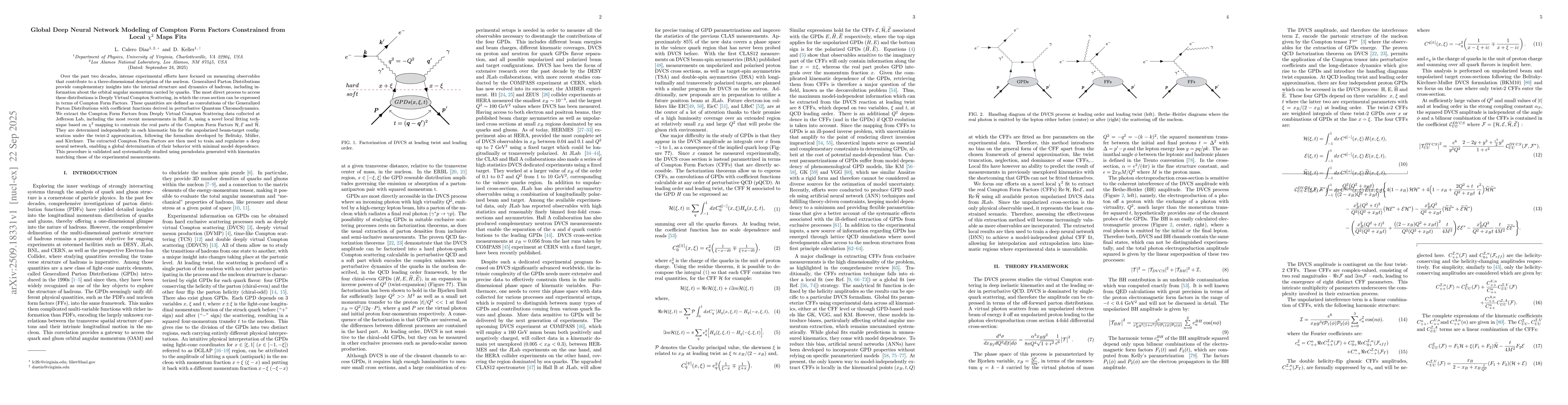 Thumbnail for Global Deep Neural Network Modeling of Compton Form Factors Constrained
  from Local $χ^2$ Maps Fits