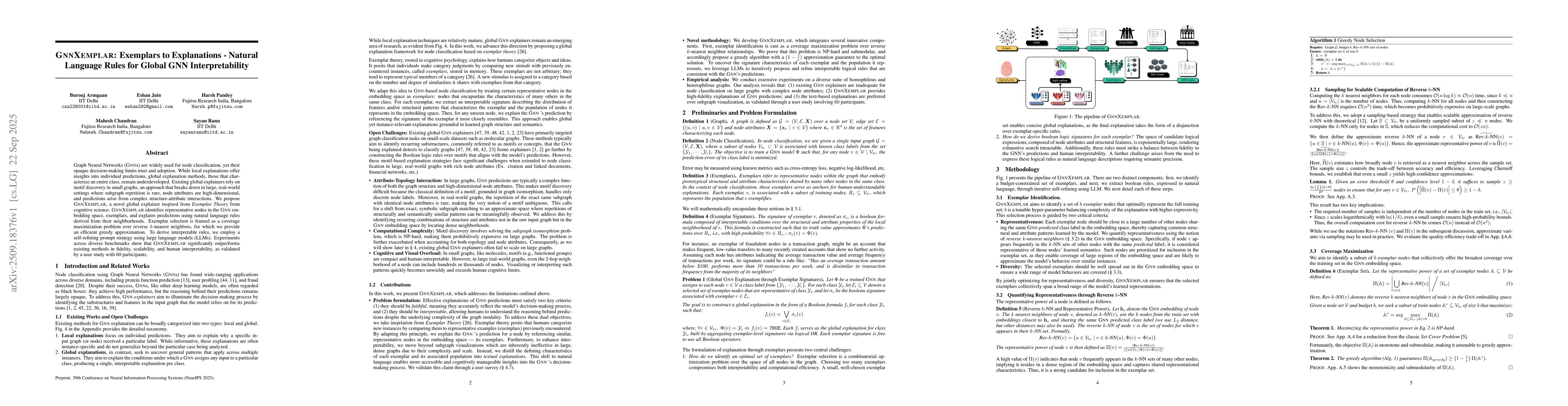 Thumbnail for GnnXemplar: Exemplars to Explanations - Natural Language Rules for
  Global GNN Interpretability