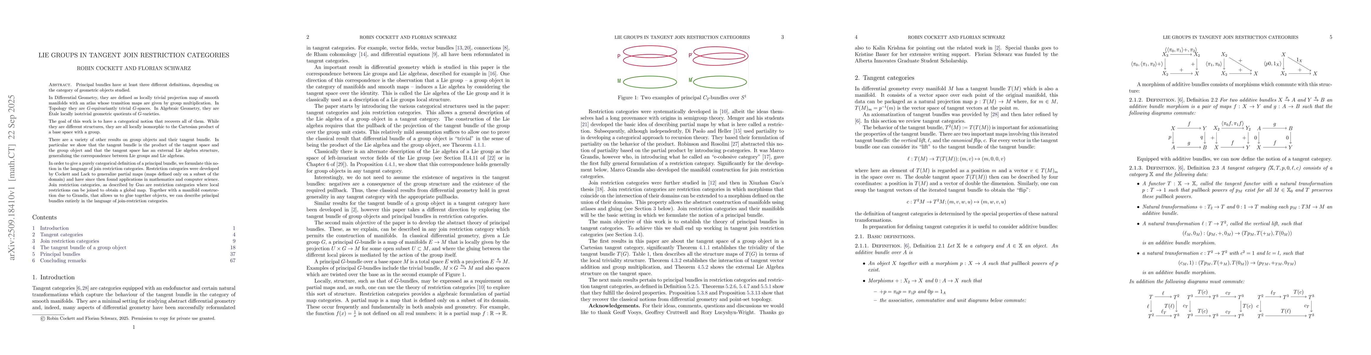 Thumbnail for Lie groups in tangent join restriction categories