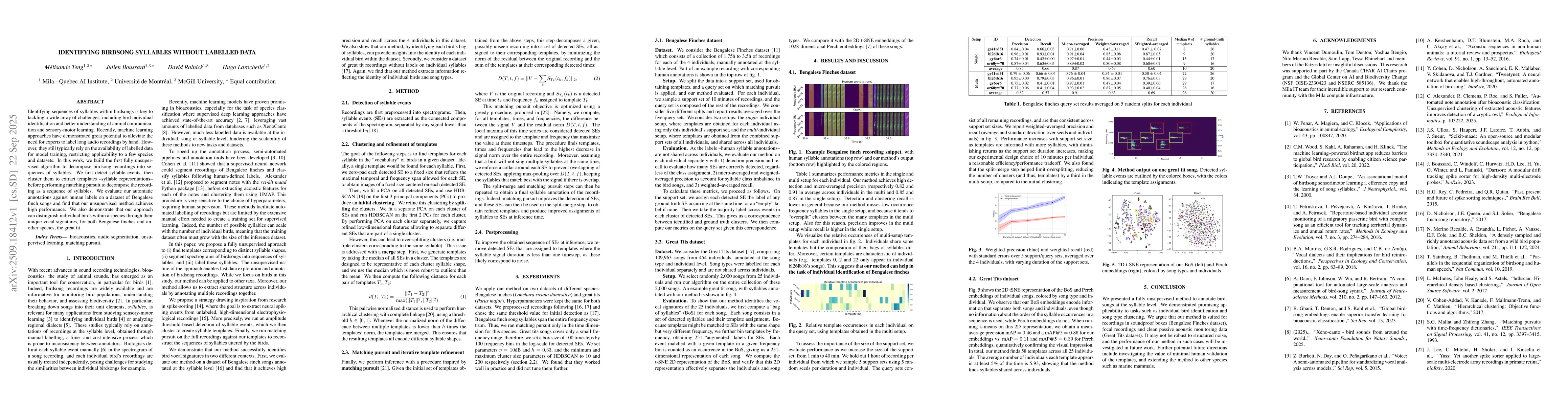 Thumbnail for Identifying birdsong syllables without labelled data