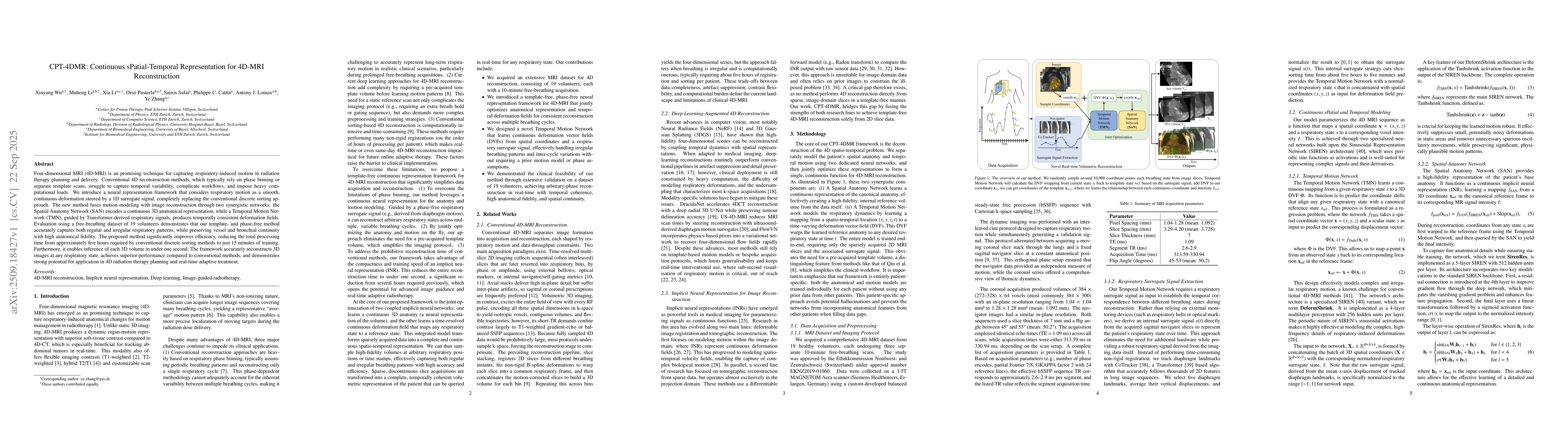 Thumbnail for CPT-4DMR: Continuous sPatial-Temporal Representation for 4D-MRI
  Reconstruction