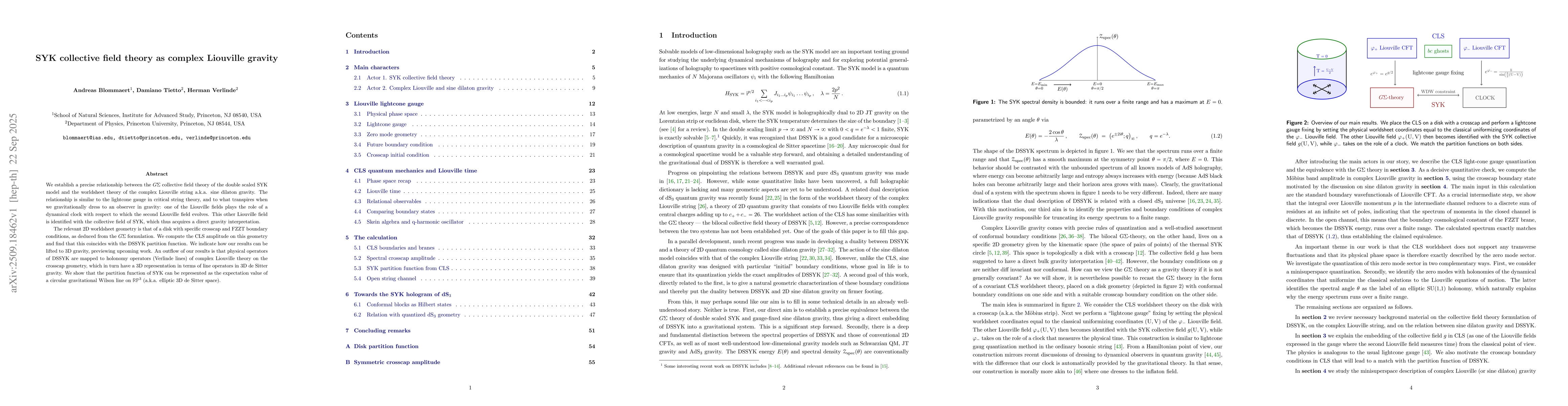 Thumbnail for SYK collective field theory as complex Liouville gravity