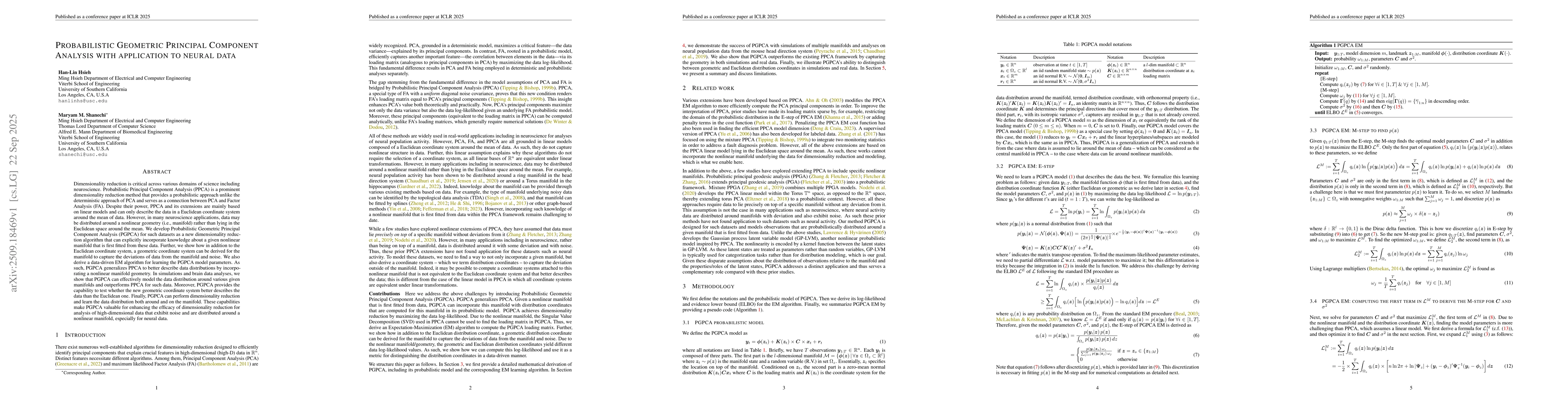 Thumbnail for Probabilistic Geometric Principal Component Analysis with application to
  neural data
