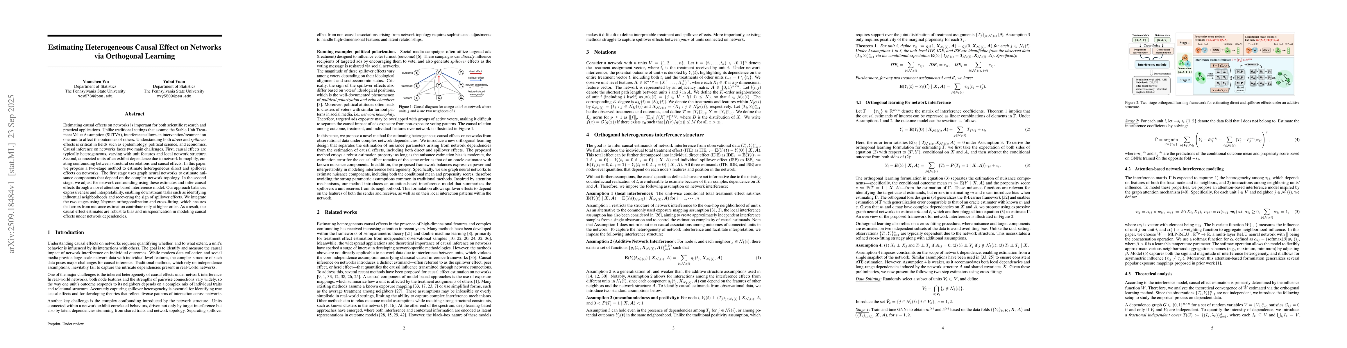 Thumbnail for Estimating Heterogeneous Causal Effect on Networks via Orthogonal
  Learning