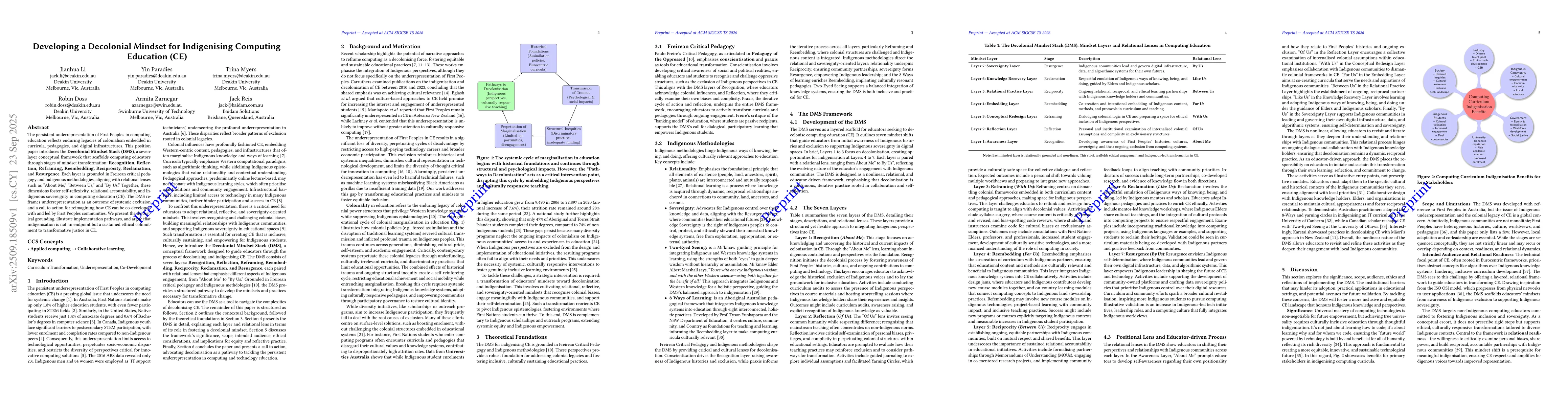 Thumbnail for Developing a Decolonial Mindset for Indigenising Computing Education
  (CE)