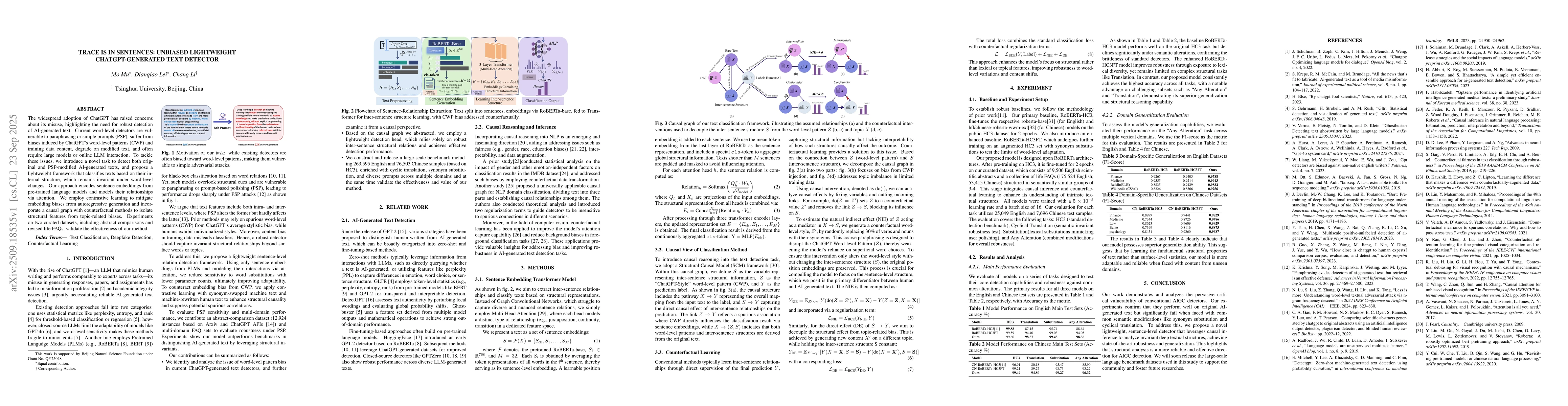 Thumbnail for Trace Is In Sentences: Unbiased Lightweight ChatGPT-Generated Text
  Detector