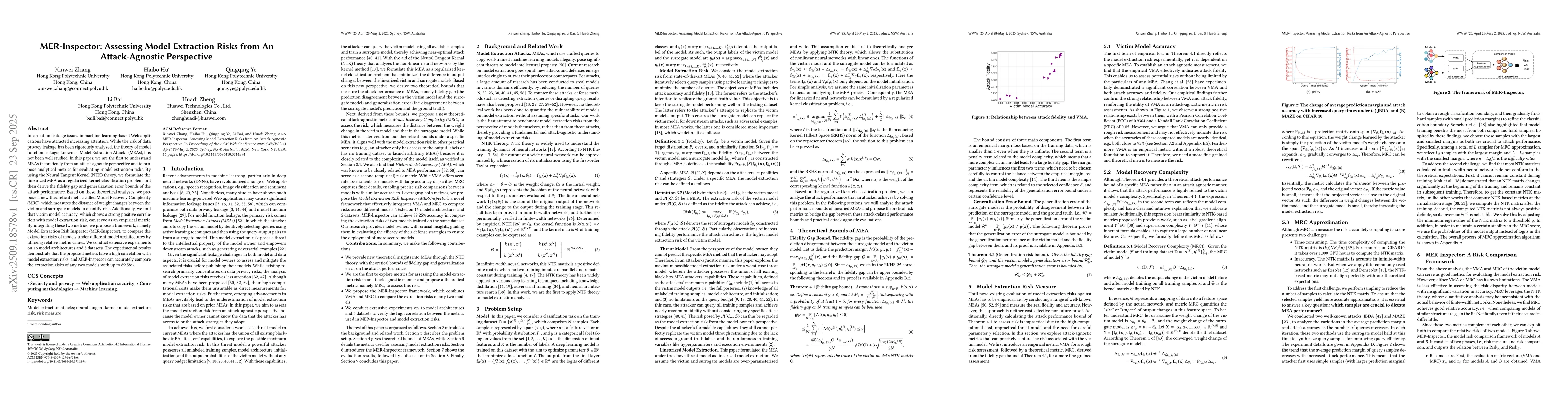Thumbnail for MER-Inspector: Assessing model extraction risks from an attack-agnostic
  perspective