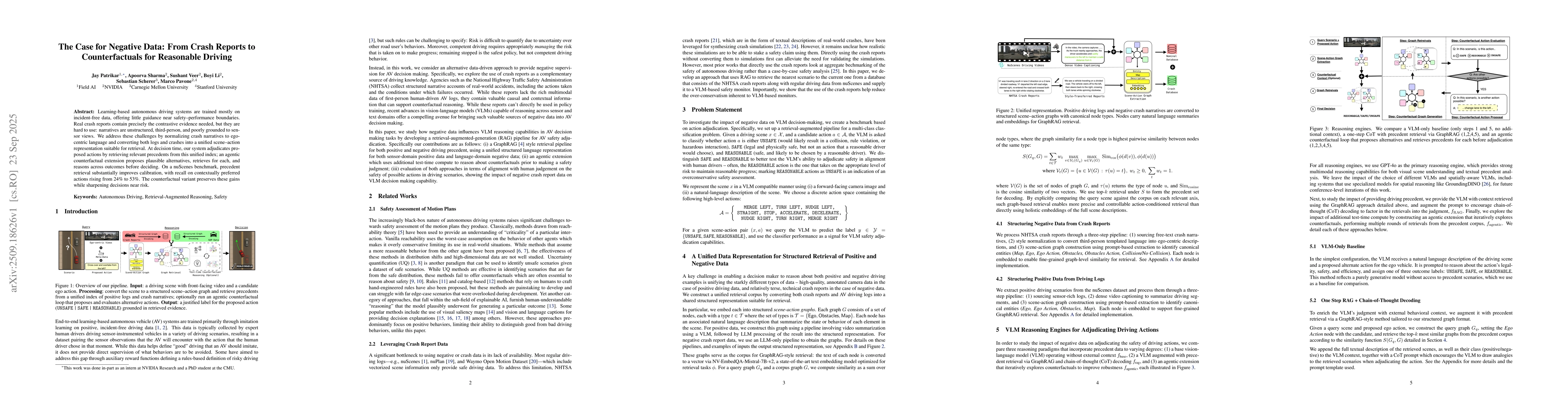 Thumbnail for The Case for Negative Data: From Crash Reports to Counterfactuals for
  Reasonable Driving