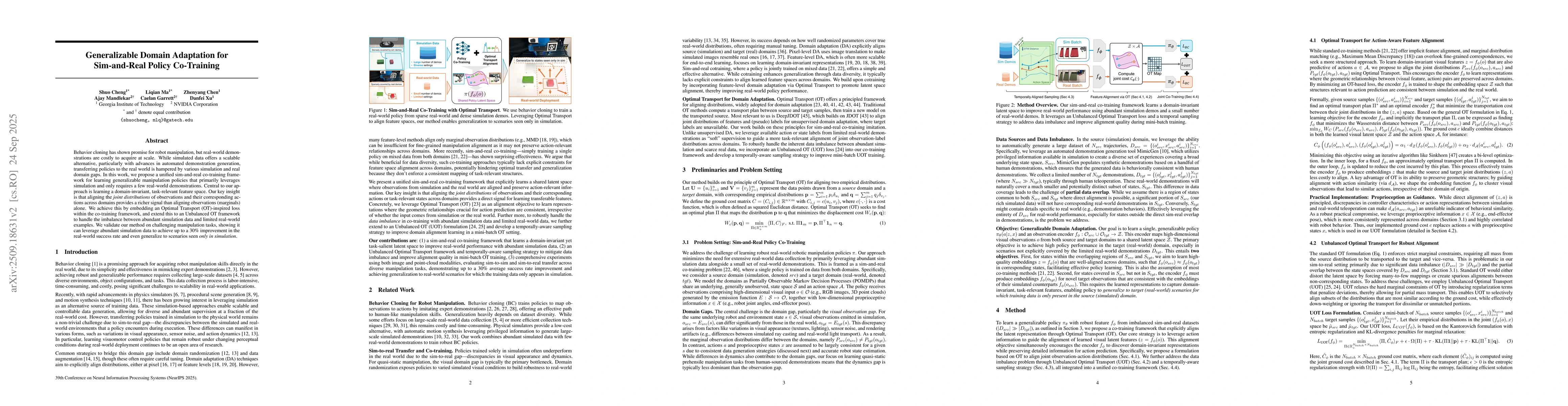 Thumbnail for Generalizable Domain Adaptation for Sim-and-Real Policy Co-Training