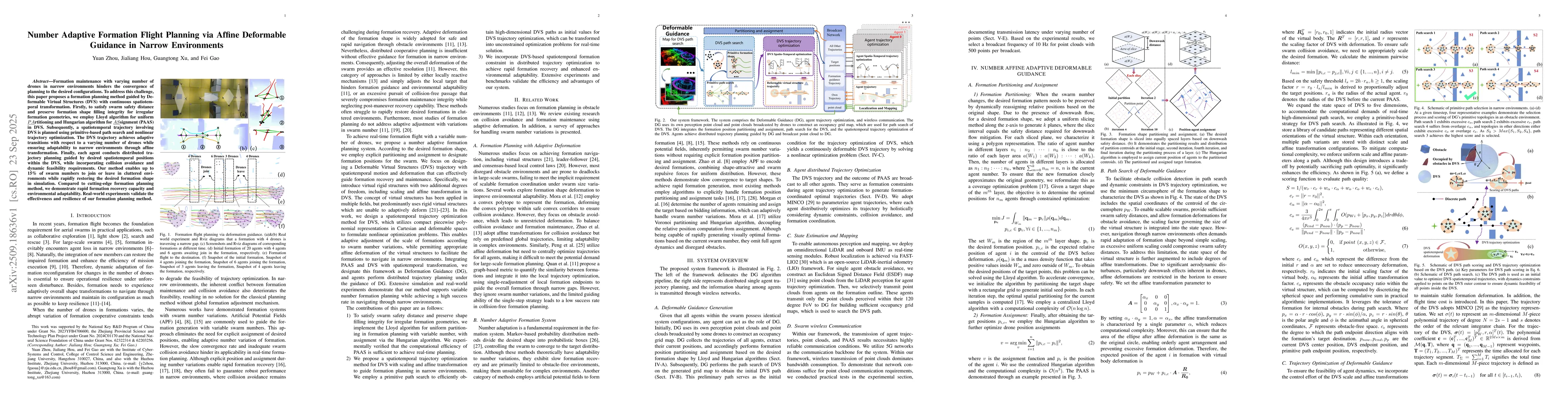 Thumbnail for Number Adaptive Formation Flight Planning via Affine Deformable Guidance
  in Narrow Environments