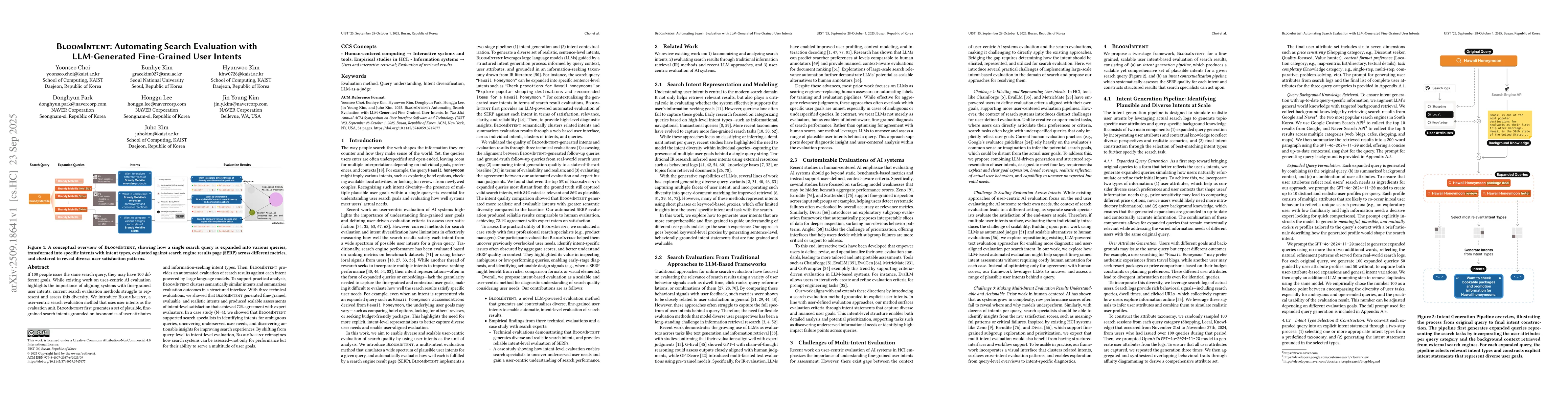 Thumbnail for BloomIntent: Automating Search Evaluation with LLM-Generated
  Fine-Grained User Intents