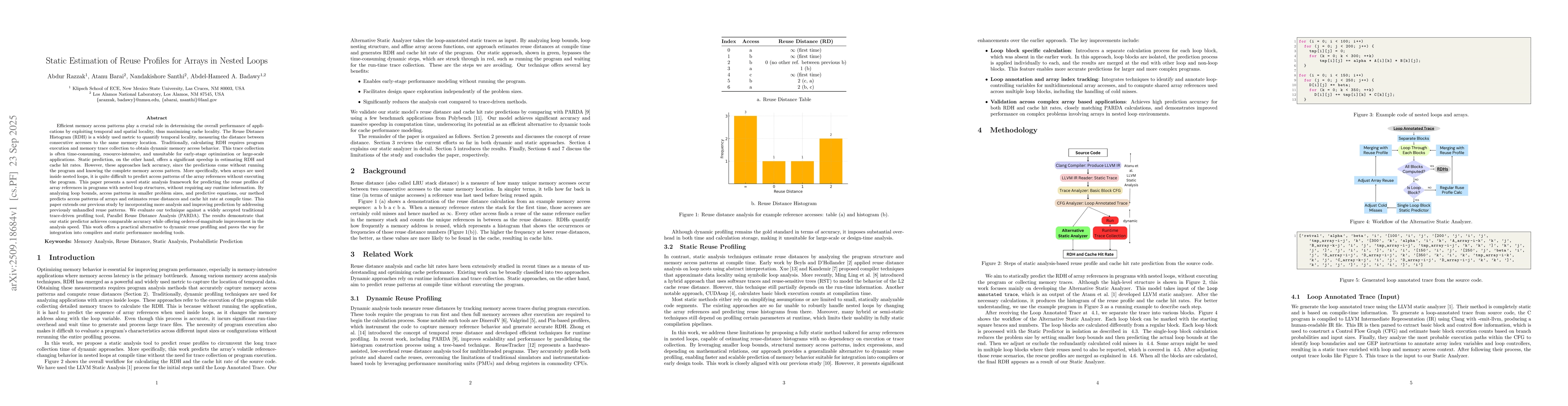 Thumbnail for Static Estimation of Reuse Profiles for Arrays in Nested Loops